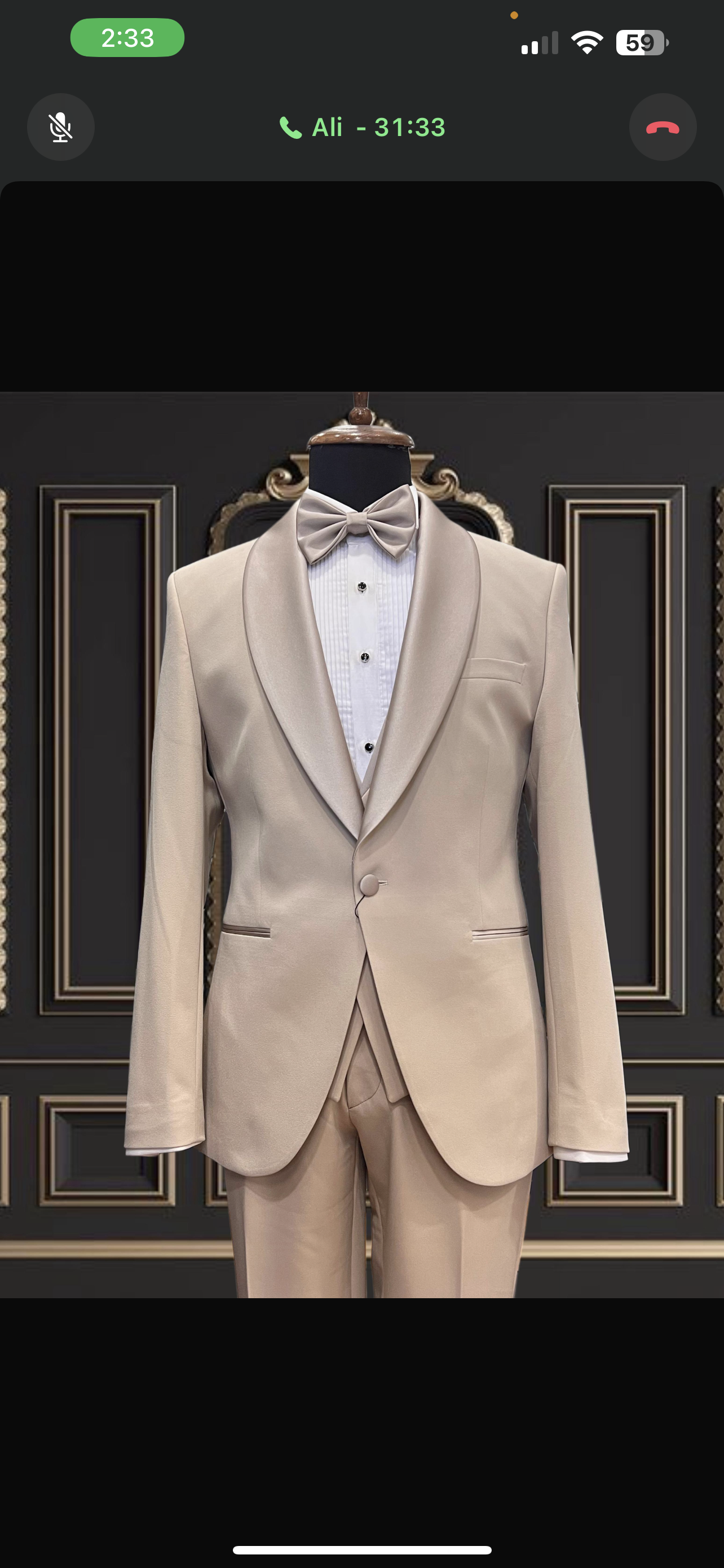 Men’s Premuim champagne Beige Tuxedo with Satin Shawl Lapel
