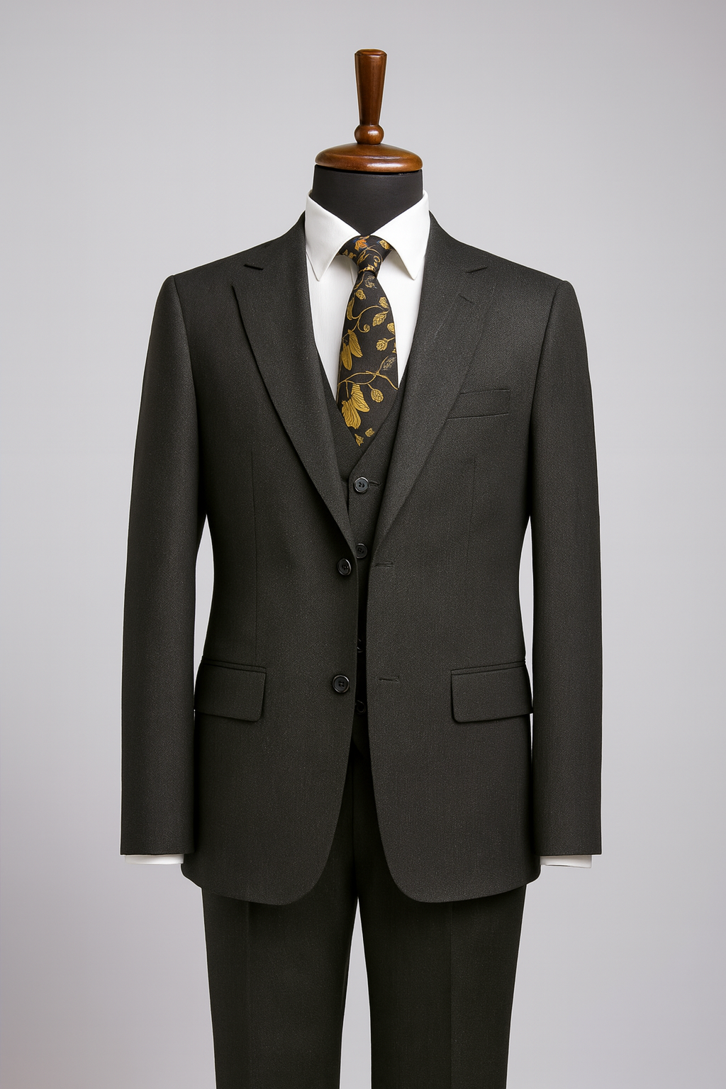 Men’s Black Slim Fit 3-Piece Suit | Stretchy & Comfortable Formal Wear