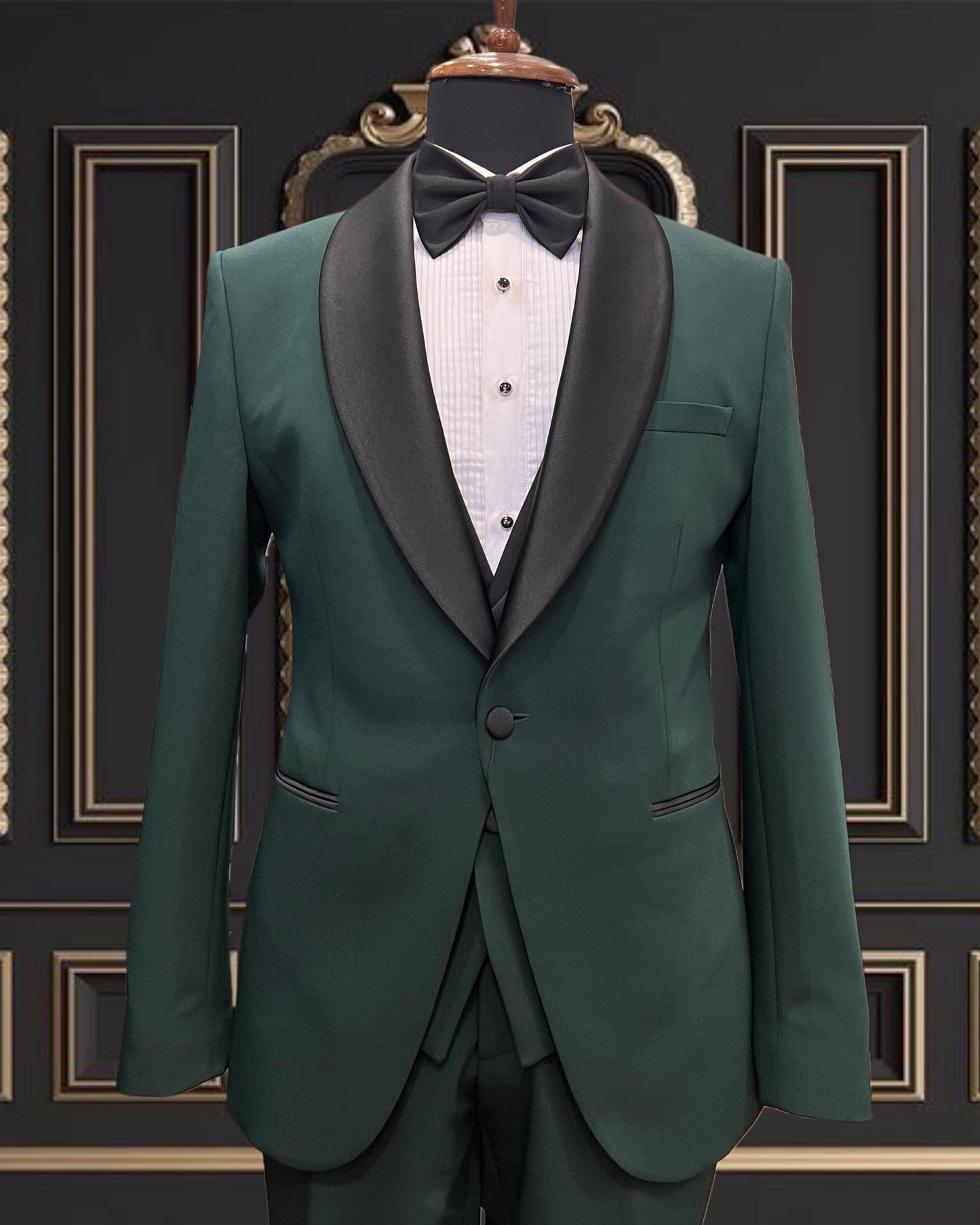 Men's Emerald Green Tuxedo with Shawl Lapel – Wedding & Formal Wear