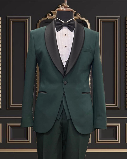 Men's Emerald Green Tuxedo with Shawl Lapel – Wedding & Formal Wear