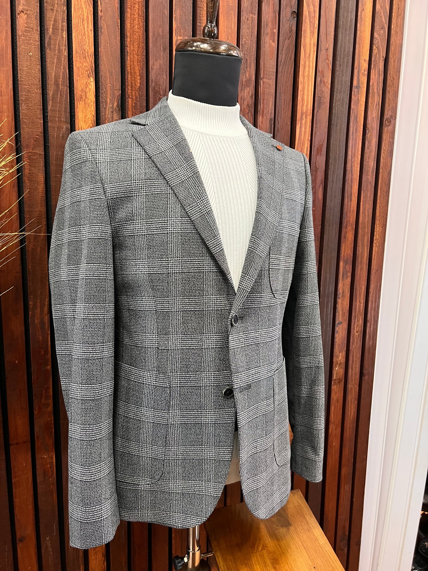 Men’s Slim Fit Gray Checkered Blazer | Sport Jacket