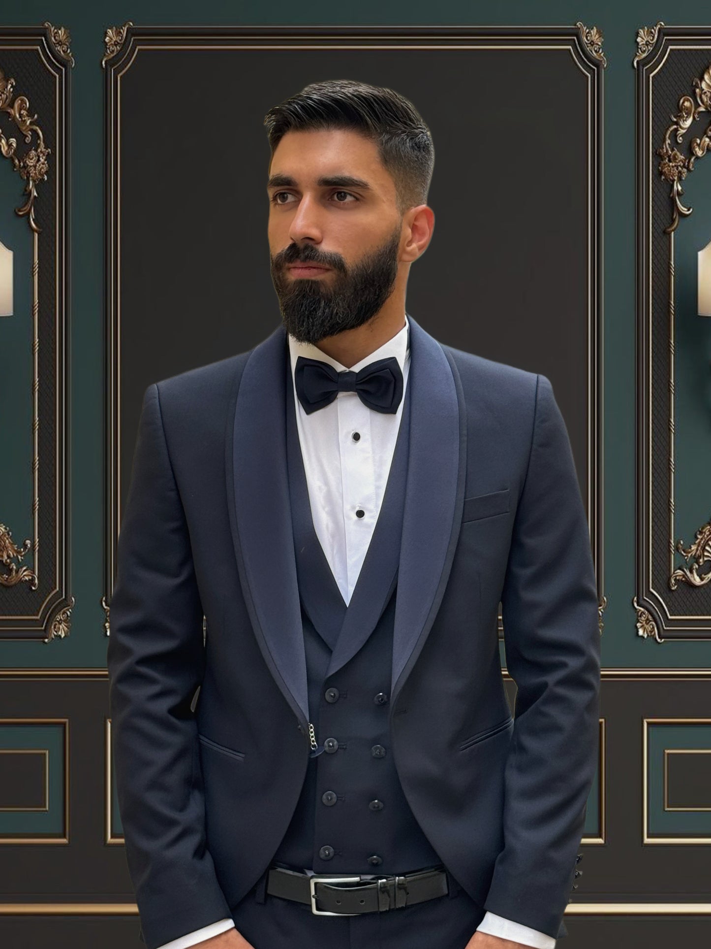 Men's Navy Blue Tuxedo with Shawl Lapel | Weddings & Events