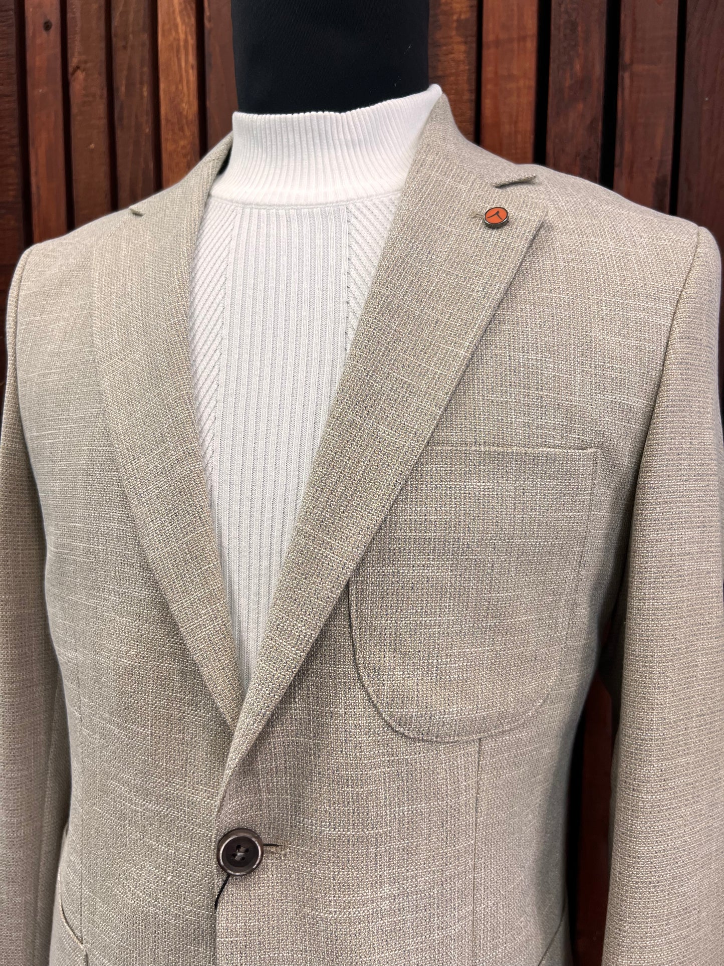 Men’s Slim Fit Tan / Beige Color Blazer | Sport Jacket