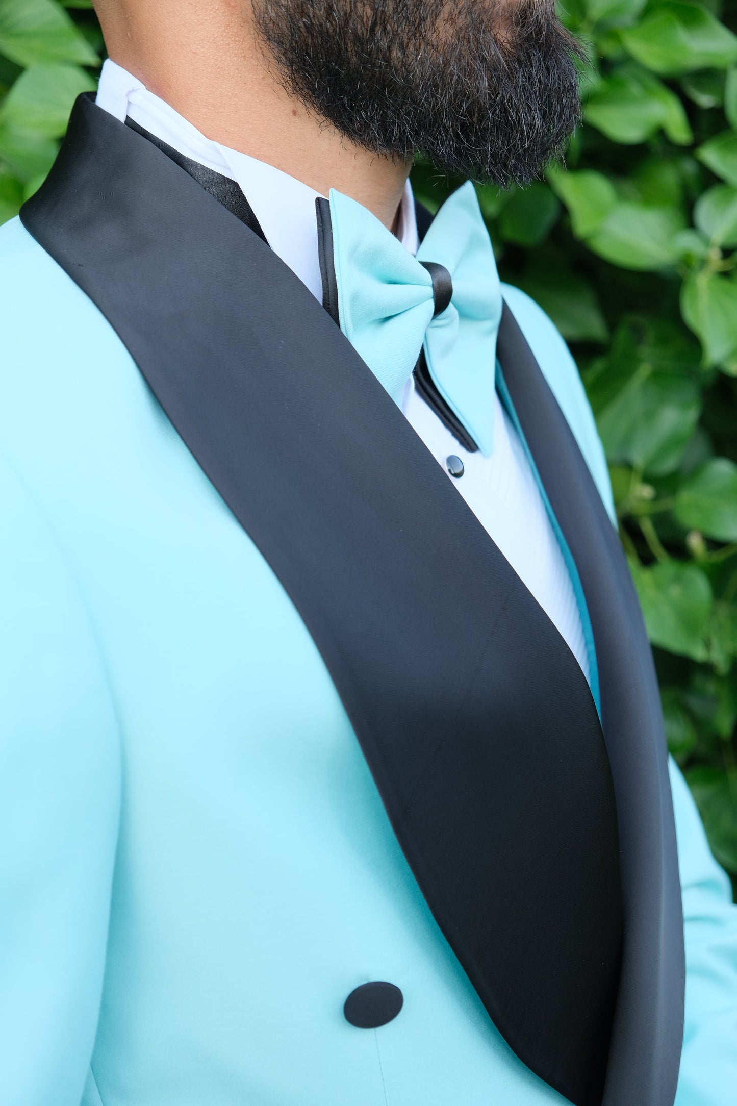 Premium Slim Fit Turquoise Color Wedding Tuxedo _ Shawl Lapel