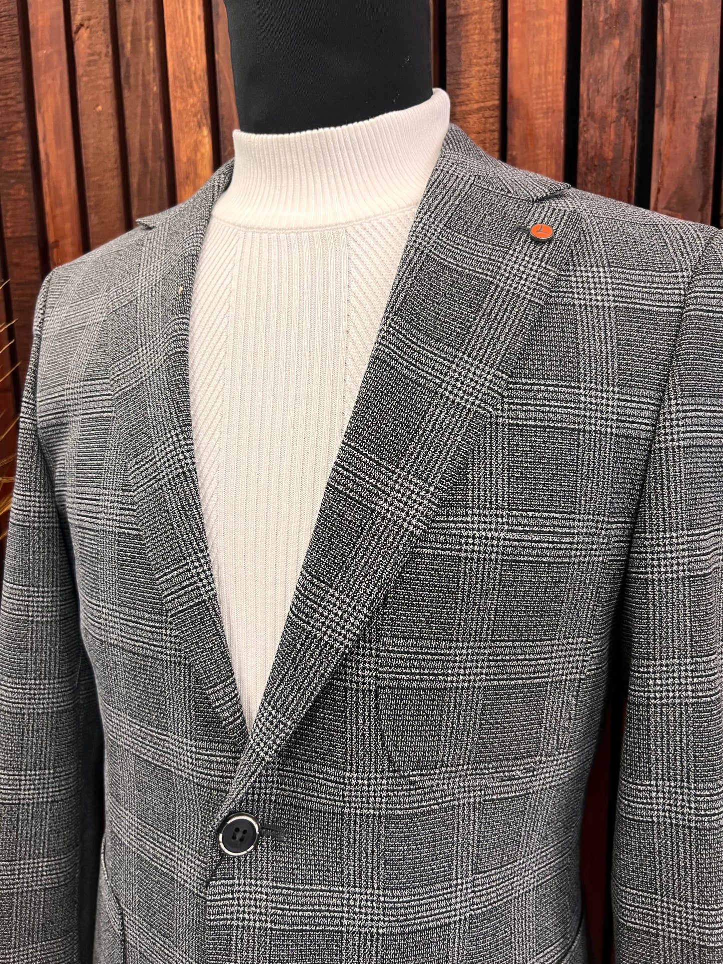 Men’s Slim Fit Gray Checkered Blazer | Sport Jacket