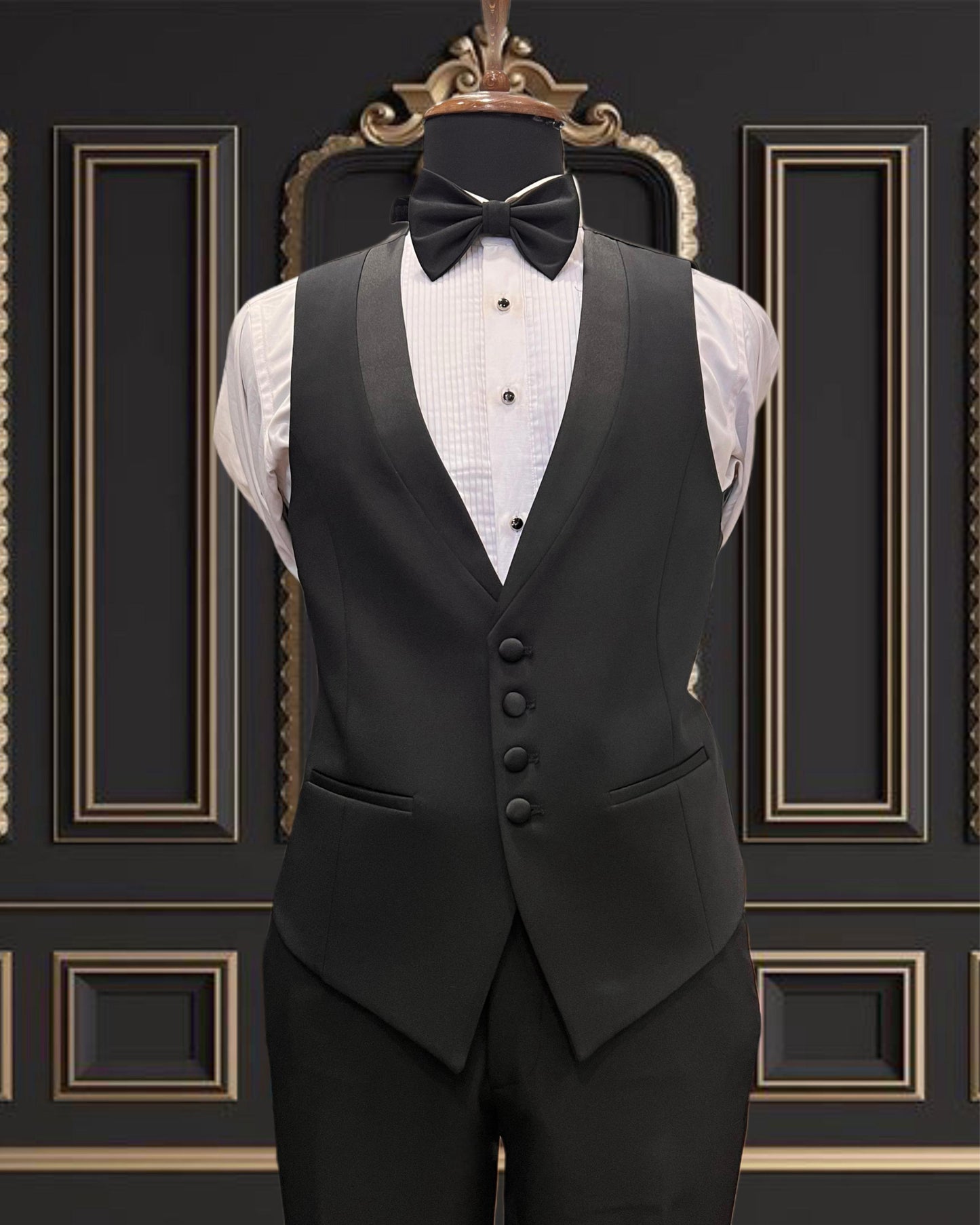 Men’s Black Tuxedo with Satin Shawl Lapel | Super Stretch Tuxedo
