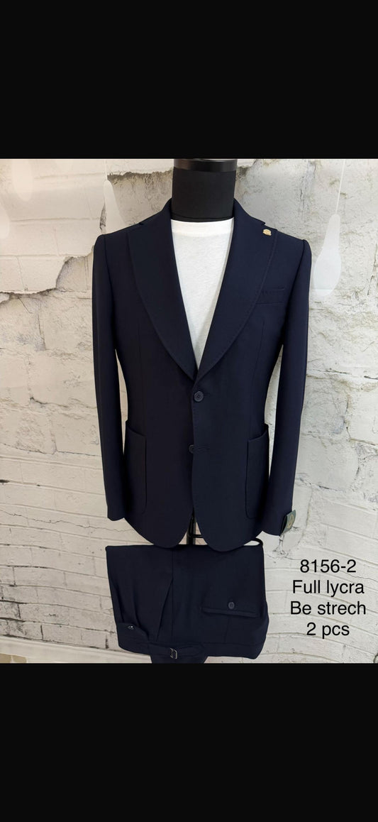Men’s Navy Notch Lapel 2-Piece Suit