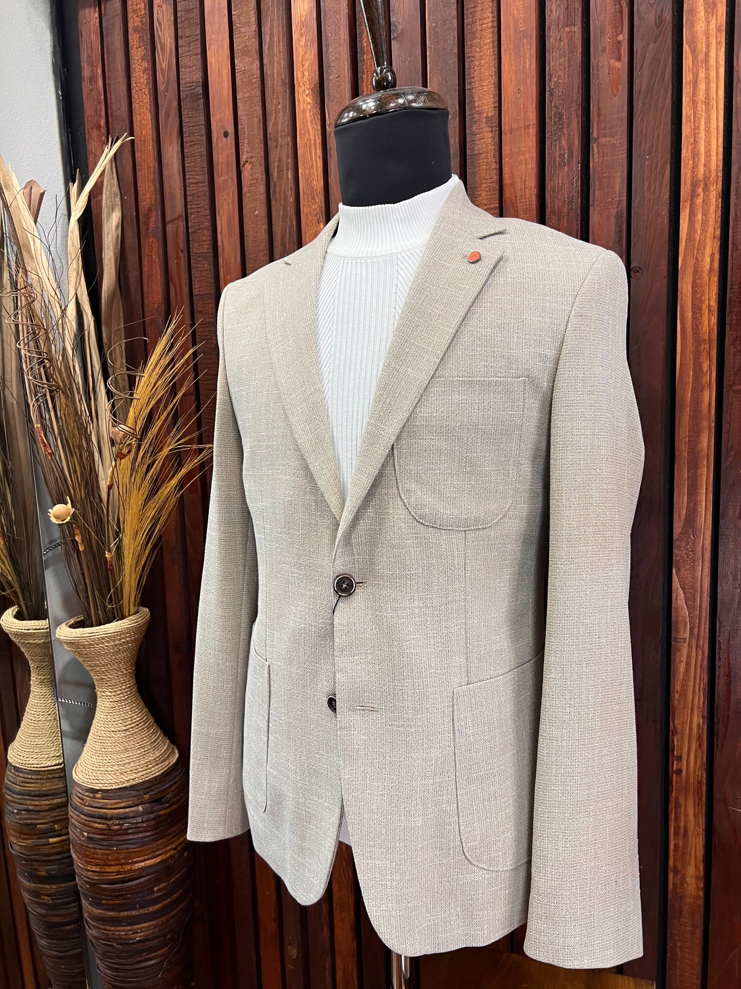 Men’s Slim Fit Tan / Beige Color Blazer | Sport Jacket