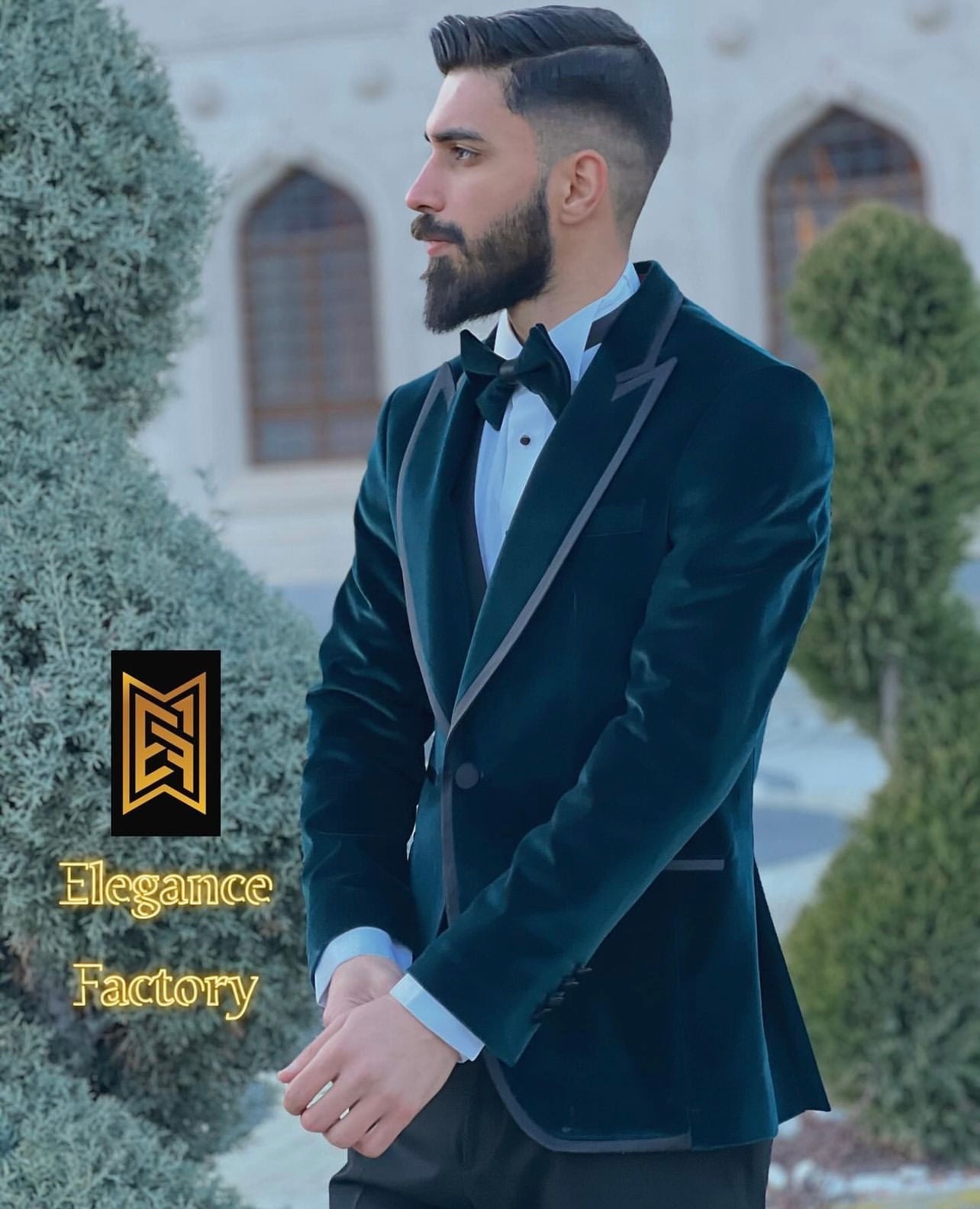 Men’s Emerald Green Velvet 3-Piece Slim Fit Tuxedo – Luxury Formalwear