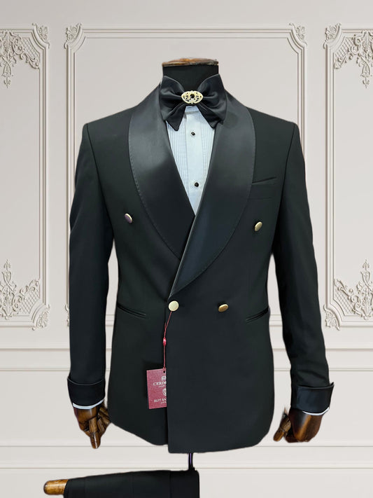 Black Double Breasted Tuxedo | Slim Fit | Bay Area, CA