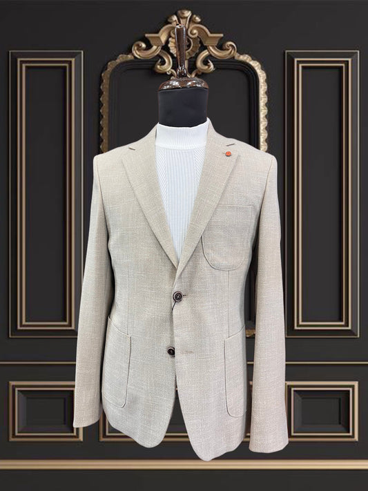 Men’s Slim Fit Tan / Beige Color Blazer | Sport Jacket