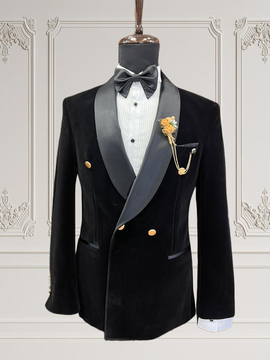 Mens Black Velvet Tuxedo| Slim Fit | Premium