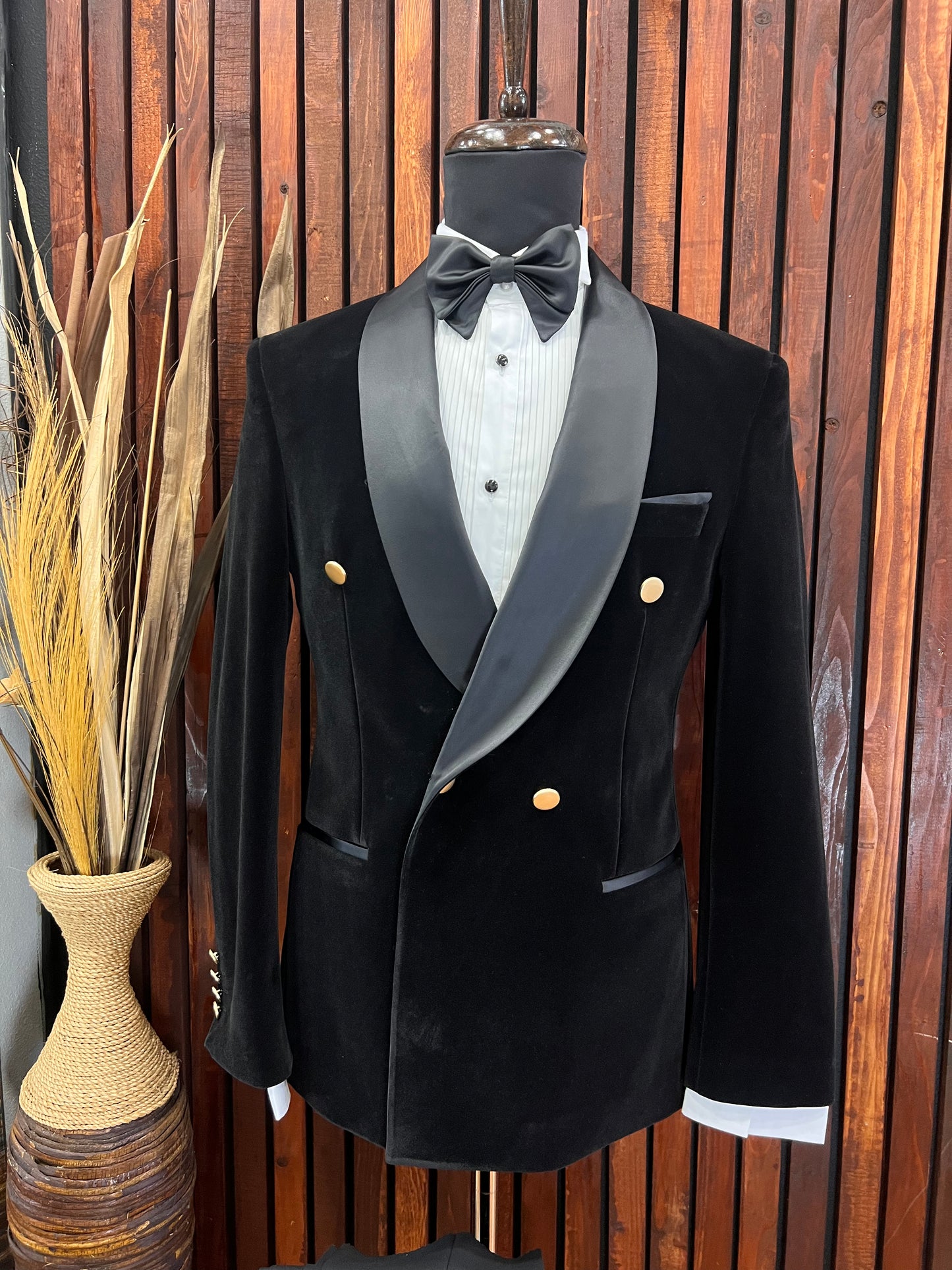 Mens Black Velvet Tuxedo| Slim Fit | Premium