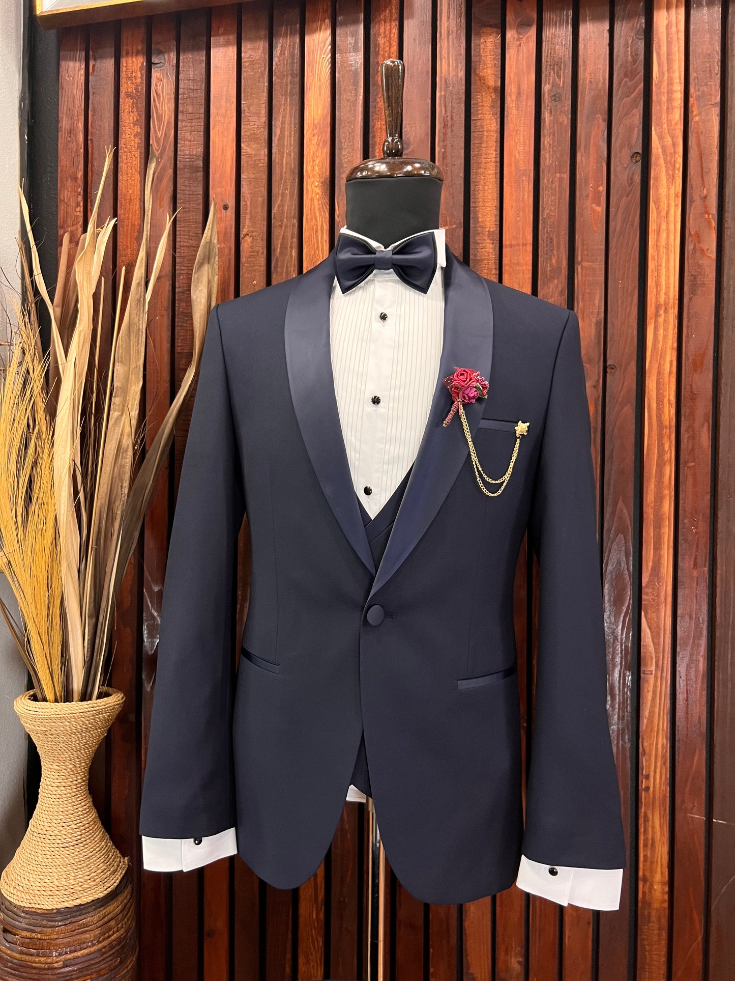 Men's Navy Slim Fit Tuxedo | Premium Formal Wear