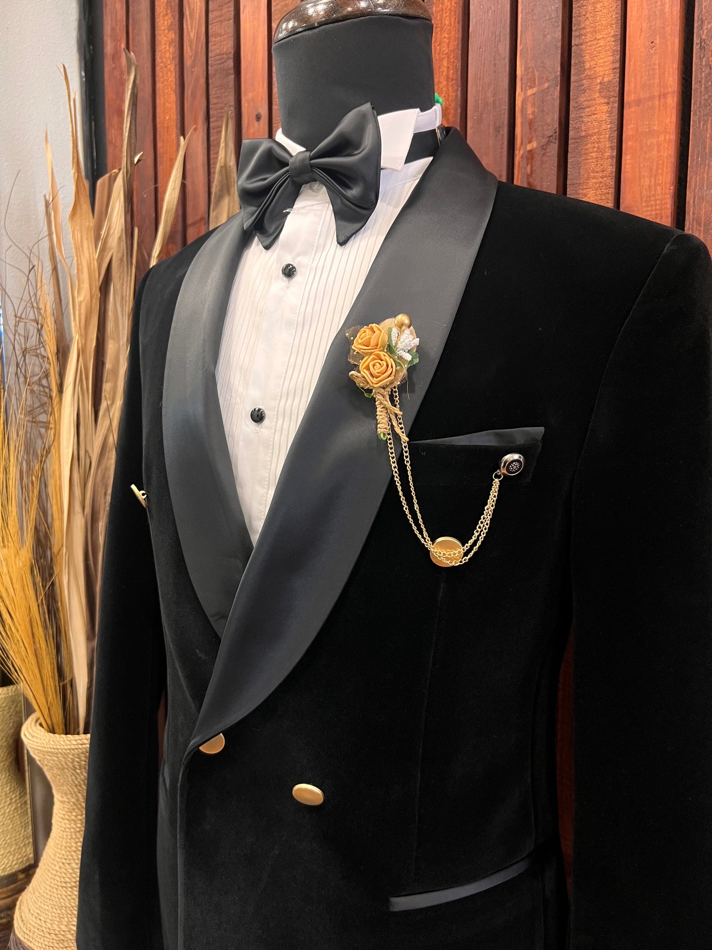 Mens Black Velvet Tuxedo| Slim Fit | Premium