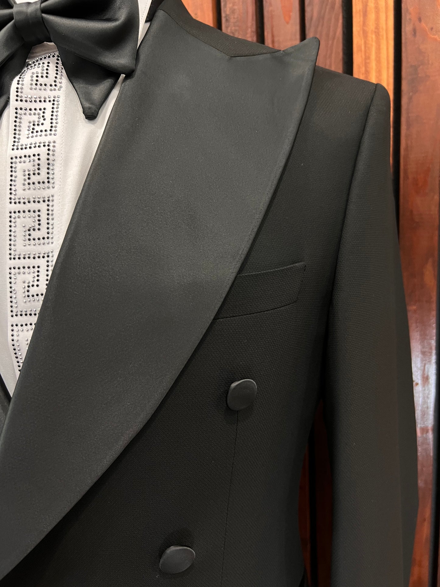 Men's Black Double-Breasted Tuxedo | Weddings & Prom