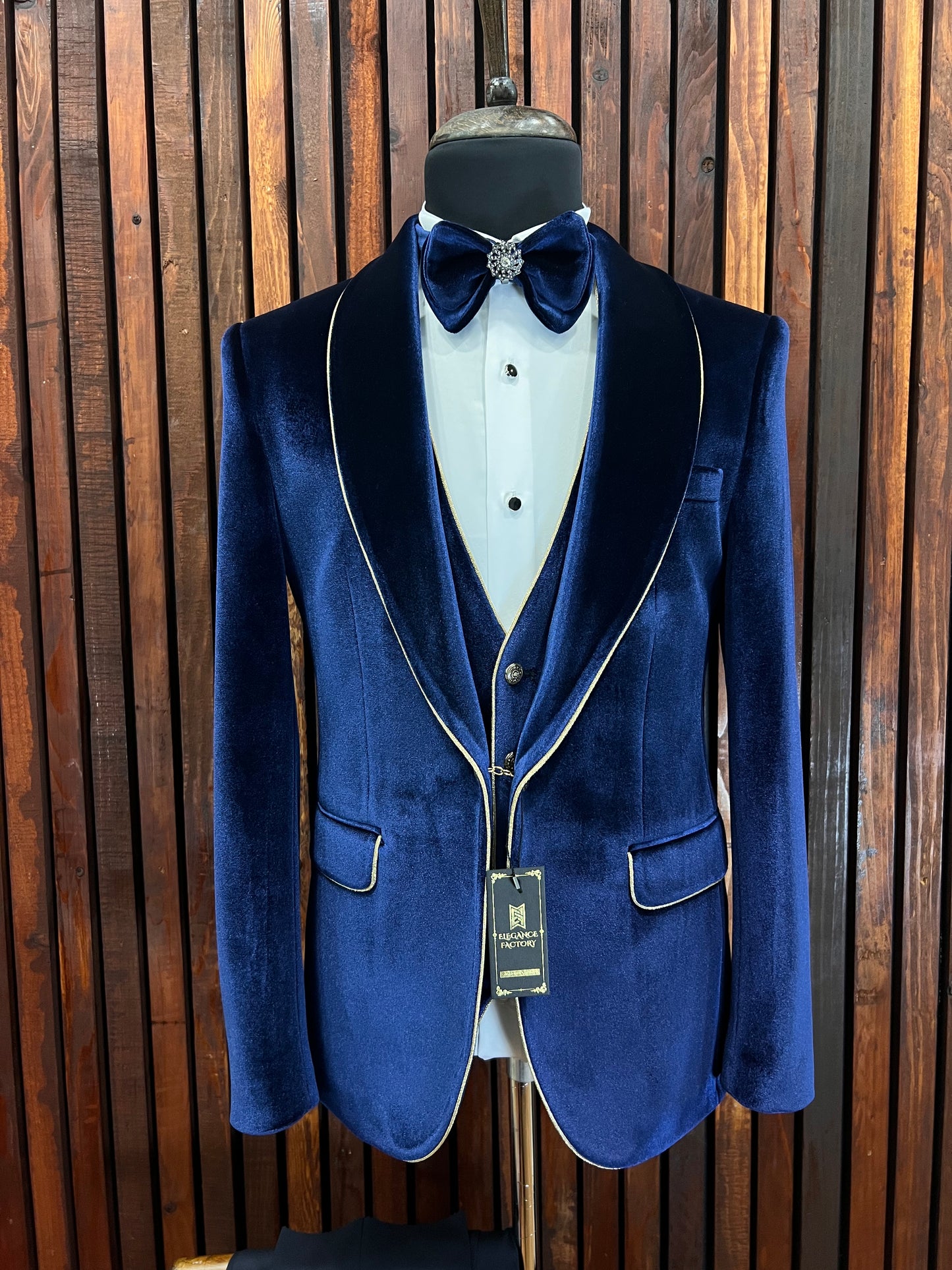 Men's Royal Blue Velvet Tuxedo | Luxury Slim Fit Formalwear