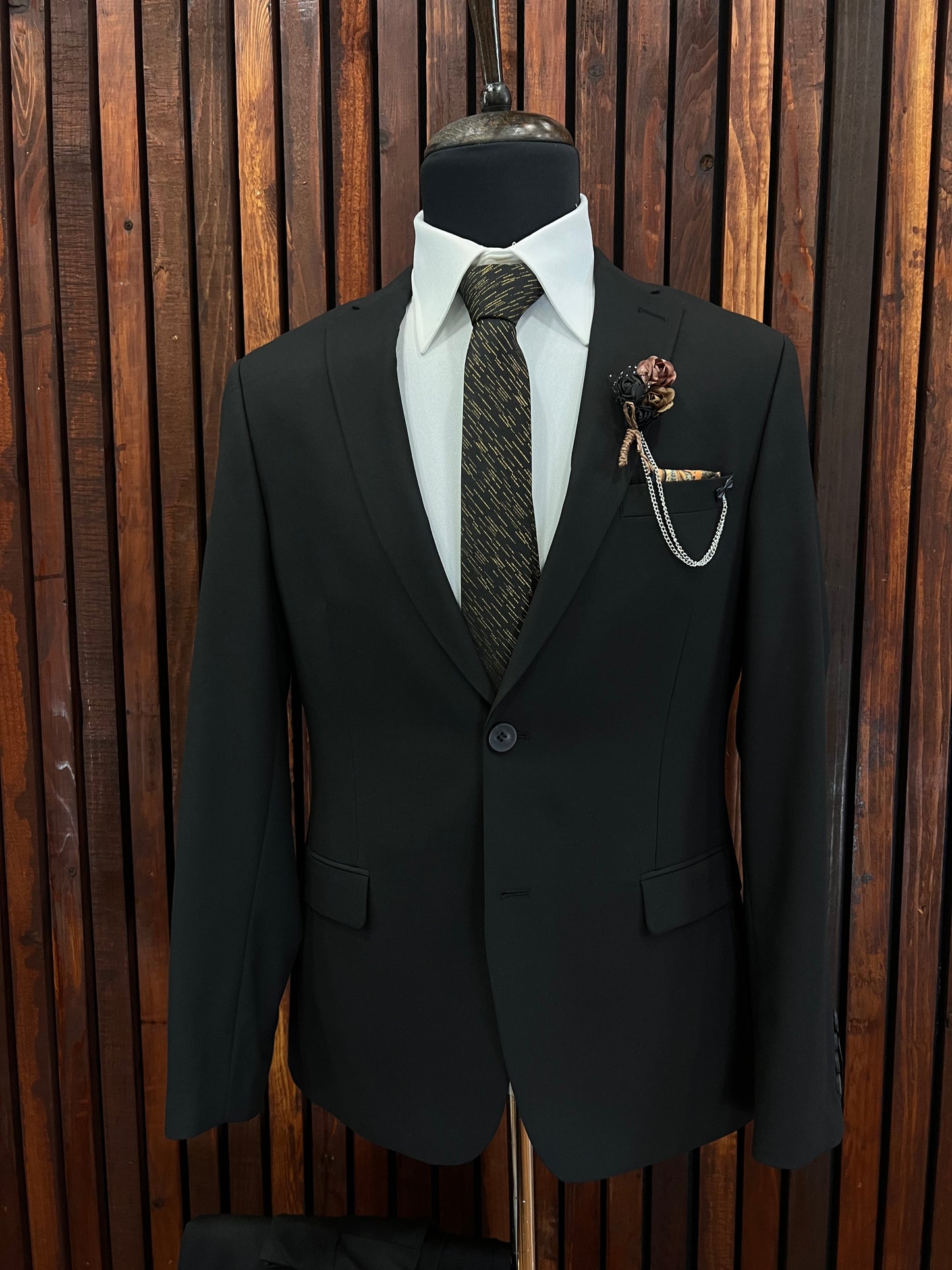 Black 2 Piece Slim Fit Suit